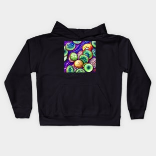 A Sampling of Slices - Abstract Fruits and Vegetables Kids Hoodie